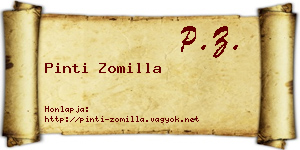 Pinti Zomilla névjegykártya